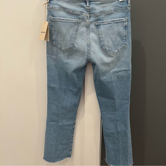 NWT Mother Denim Light Wash Limited Edition Insider Crop Step Fray Jeans 27 - Picture 6 of 9